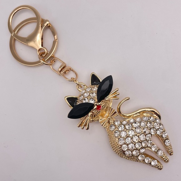 GLAM CAT | Rhinestone Bag Charm | Keychain (Brand New!) 💘 - Picture 6 of 10